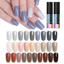 LILYCUTE, серый, коричневый, черный, белый гель для ногтей, 5 мл, Чистый гель, цветной лак для ногтей для УФ-и светодиодной лампы, долговечный лак для ногтей