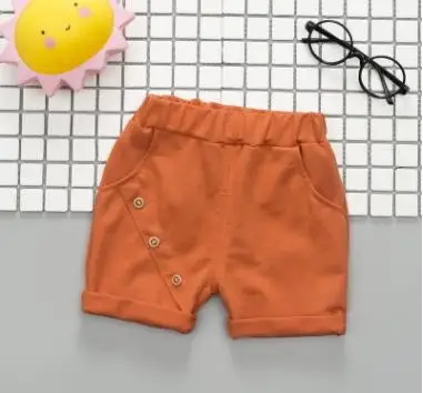 Orange Летняя детская одежда новые стильные детские шорты ярких цветов корейские шорты для малышей повседневные штаны Одежда для младенцев SY-F182104 - Цвет: Orange