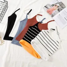 Полосатая майка, женская, утолщенная, бархатная, плюшевая, теплая, майка, топ, повседневная, Спортивная, для фитнеса, Женская майка, Camiseta Interior Mujer