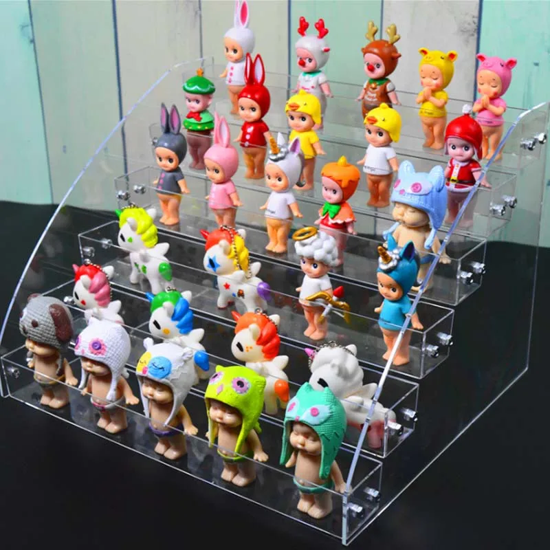 

Biqi Bubble Mart Acrylic Display Stand Blind Box Display Stand Multi-layer Hand Show Display Doll Show Nail Polish Rack Fashion