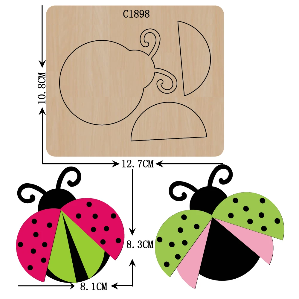 Decorazioni Coccinella E Quadrifoglio - 50 Pezzi In Feltro E Legno, Per Bomboniere, Scrapbooking, San Patrizio