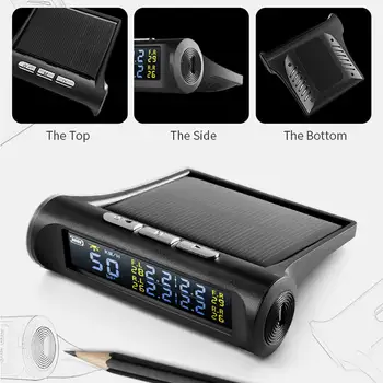 

Smart Auto Car GPS Speedometer Tire Pressure Sensor TPSM HUD Head-up Display for car accessories interior