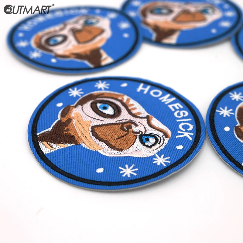 

Cartoon Homesick Alien Iron On Patches For Clothing Diy Cute Embroidery Stripes Sewing On Patches Applique Stickers For Clothing