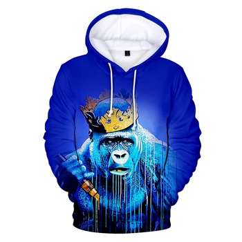 

Funny Chimpanzee 3D Hoodies in boys/girls Sweatshirts long sleeve autumn winter warm novelty pullovers Gorilla fashion 3D tops