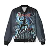 New Fashion  Women/Men's  3D Print  Dismember  Band  Zipper Bomber Jackets Men Overcoat Mens Coat Zip Up Jackets 1