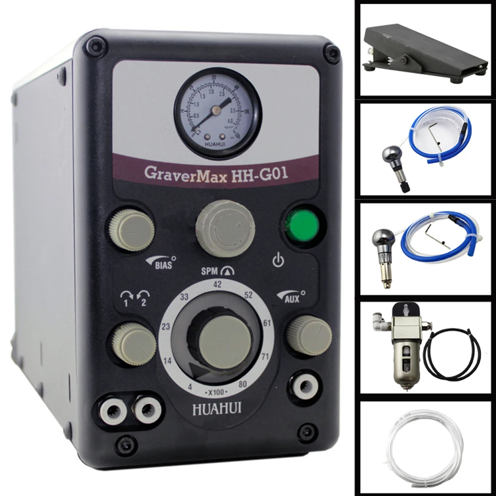 Hand Engraving & Stone Setting Tools GraverMax G8 Quick Setup Pneumatic Engraver Machine Jewelry Making Equipment