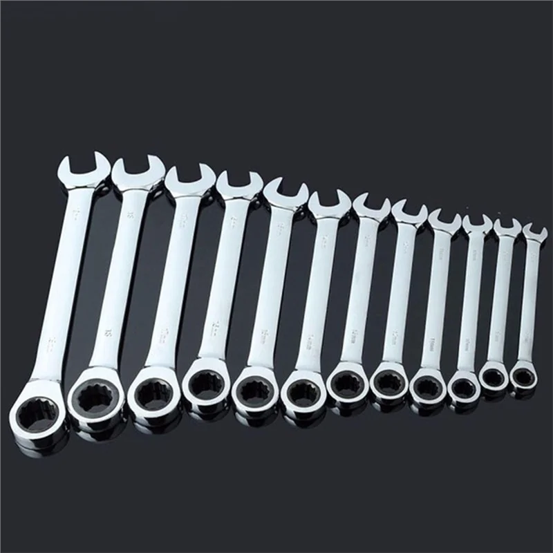 Auto Car Repair Wrench 6-22mm Open-ring Spanners Ratcheting Combination Hand Tools Home Garden Multipurpose Repairing Tool | Автомобили и