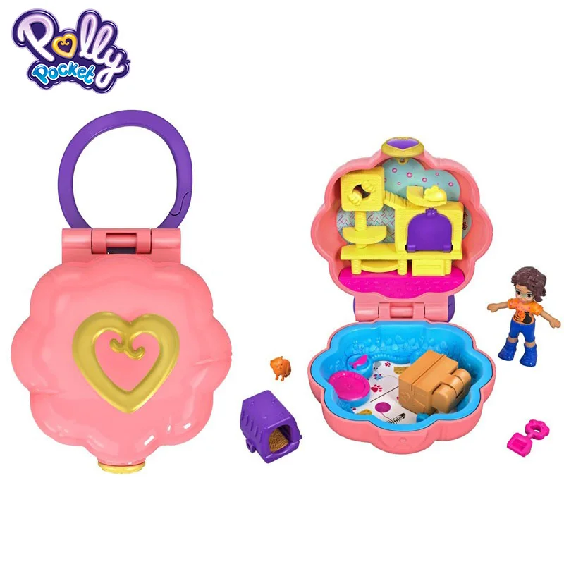 Оригинальная карманная кукла Mattel Polly, скрытый мир, мини-сцена, домашние игрушки для девочек, для детей, Русалочка, детская игрушка, матрешки, куклы - Цвет: GFM52