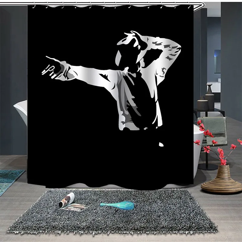 

Digital printing Creativity Bath Curtain Polyester Waterproof Individuality Bathroom Partition Curtain Bathroom Shower Curtain