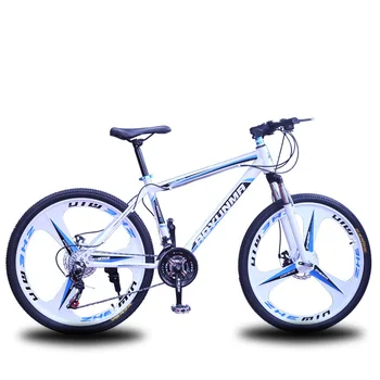 

21/24/27 Speeds Mountain Bike Bicycle 24 Inch Wear-resistant Tires Dual Disc Brakes Shock Absorbing Off-road Bikes Adult Student