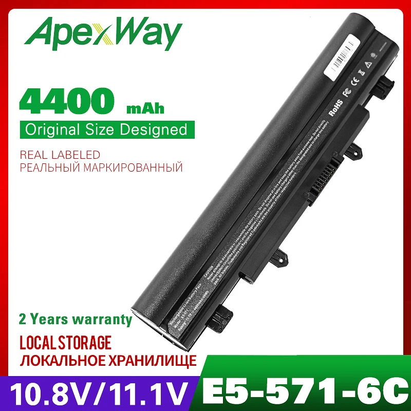 ApexWay 6 ячеек 5200 мАч 11 1 В для Acer Aspire AL14A32 с ячейками E14 E15 E5 |Аккумуляторы ноутбуков| |