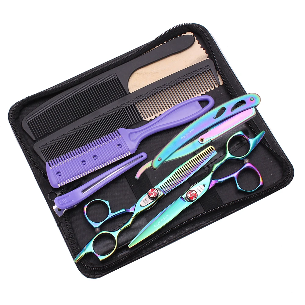 AQIABI для парикмахера ножницы для волос набор филировочные ножницы ножницы для стрижки волос Парикмахерские ножницы парикмахерские ножницы Профессиональные для волос барбершоп hairdresser scissors A1029-B