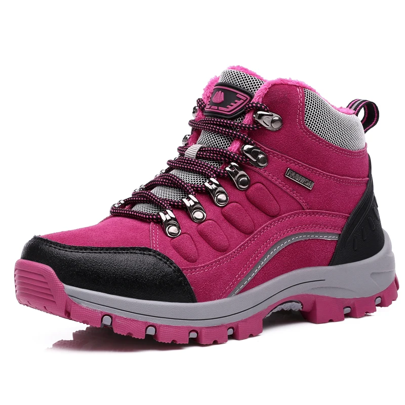 ladies pink walking boots