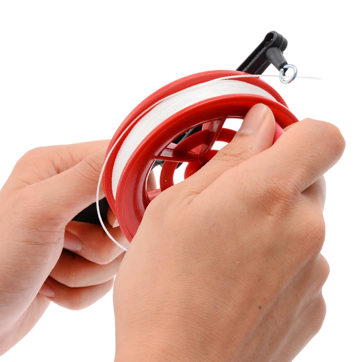 Mayitr 100M Flying Kite White Line String with Plastic Reel Handle Winder Grip Wheel Kite Accessories