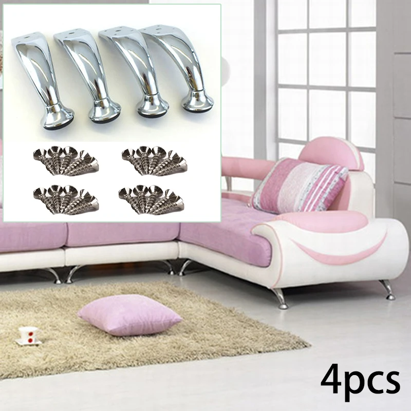 

4pcs Sofa Legs Iron Cabinet Furniture Stand Couch Bed Bench Tea Table Feet 11cm Sofa Legs with Screws