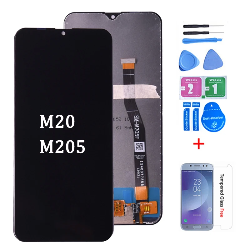 6 3 &quot100% Оригинальный Для Samsung Galaxy M20 M205 M205F SM-M205F/DS ЖК-дисплей с сенсорным экраном
