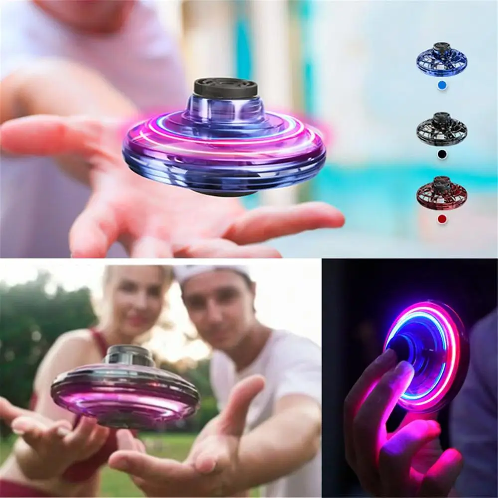 

FlyNova FXQ-01 Mini Fingertip Rolling LED Fidget Finger Spinner Flying Gyro Rotator Drone Autism Anxiety Stress Release Toy