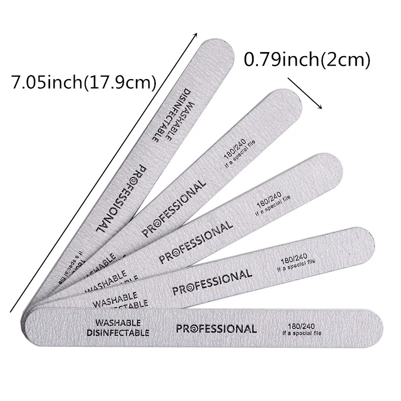 Remoção de Polimento Lixa Buffer Faça Você Mesmo Prego Ponta Conjunto Decoração Pedicure Ferramenta 180 - 240 5 180 240 lixa buffer diy prego ponta