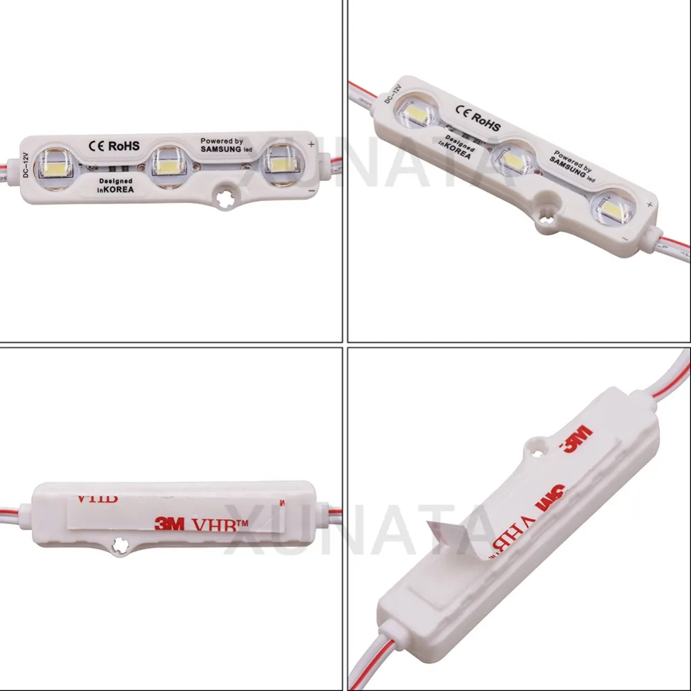 DC12V SMD 5630 samsung светодиодный модуль светильник ing IP68 Водонепроницаемый 3 светодиодный задний светильник s зеркальный светильник красный синий зеленый белый светодиодный модуль чип