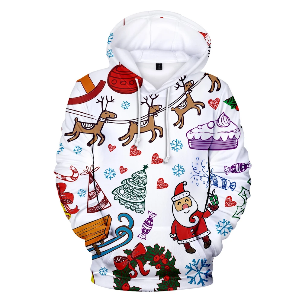 2020 3D Merry Christmas Hoodies Men 