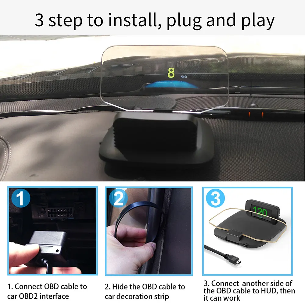 Новейший автомобильный дисплей OBD2, зеркало HUD, дисплей C1, Автомобильный gps Спидометр, Предупреждение о превышении скорости, OBD2+ gps, двойной режим, неисправное сканирование кода
