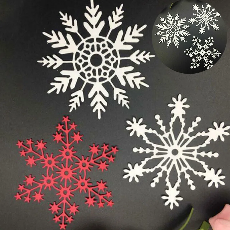 DIY cutting die Metal Cutting Die Winter Snowflake Flower Scrapbook Paper Craft Handmade Card Punch Knife Cutter | Дом и сад