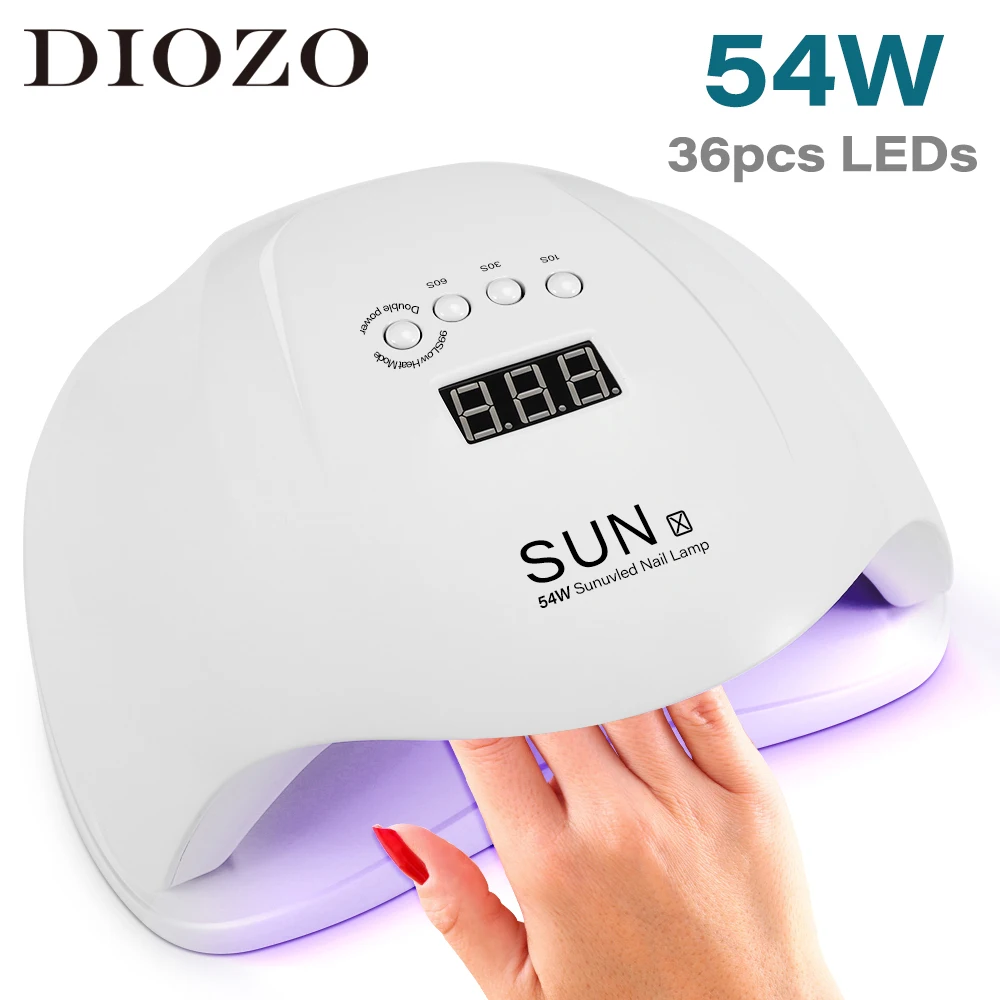 DIOZO UV LED Lamp Nails Dryer 54W Ice Lamp For Manicure Gel Nail Lamp