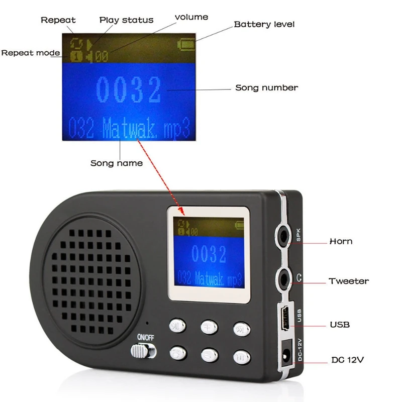 Птица звонящий Mp3 плеер приманка звук громкий динамик беспроводной ЕС Plug