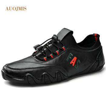 

Men's shoes spring new leather peas shoes men's trend wild one pedal men's casual shoes