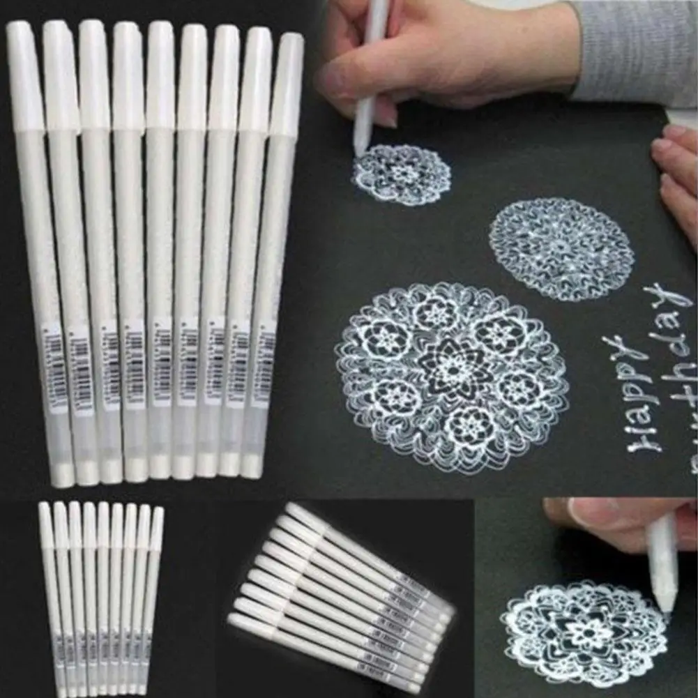 

Kuulee White Marker Pen Sketching Painting Pens Art Stationery Supplies School Office Marker Pen 5pcs/lot