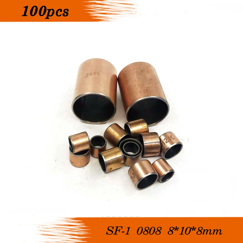 

Free shipping SF-1 SF1 0808 8*10*8 mm Oilless bush DU Self-lubricating bushing Sintered bush Size 8x10x8mm sliding bearing