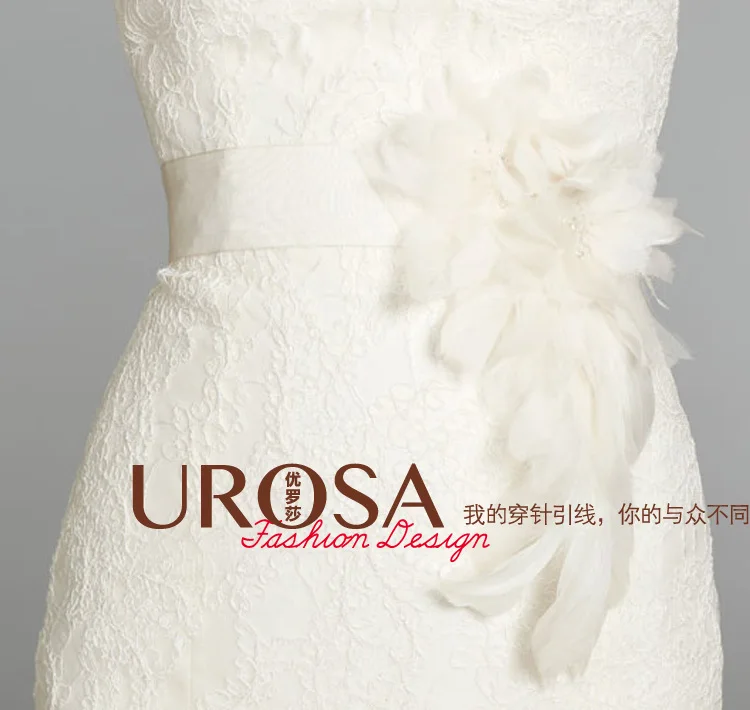 Vestido de noiva casamento Сексуальное Милое кружевное платье русалки из органзы со съемным цветком, свадебное платье для матери невесты