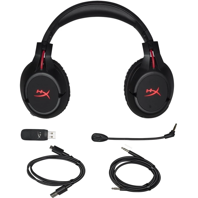 Гарнитура HyperX Cloud Flight беспроводная, стерео, 20-20000 Гц, 32 Ом, 106 дБ, цвет: черный/красный