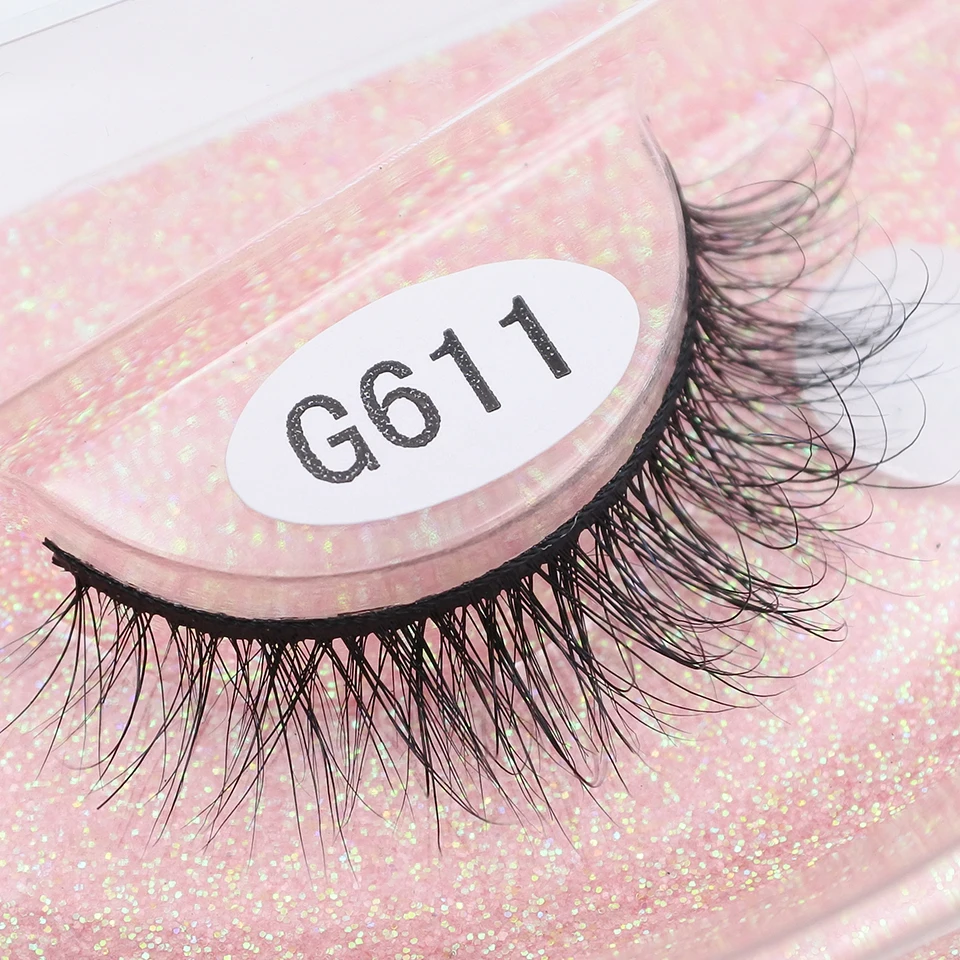 5 Paia Di Ciglia Finte Di Visone Naturali Incrociate Fatte A Mano - Foto 9