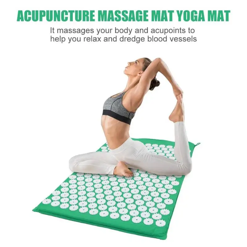 Durable Yoga Mats Portable Delicate Design Acupuncture Massager Cushion Body Back Pain Stress Relieve Fitness Spike Mat