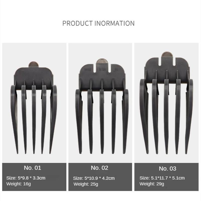 3 개/대 전기 클리퍼 대형 제한 빗은 Wahl Universal Push Shear Black 32/38/51mm G0310에 적합합니다.