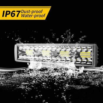 

12inch Car LED Light Bar 64PCS 6000K 64W Work Light Led Beams for Driving Offroad Boat SUV ATV Truck