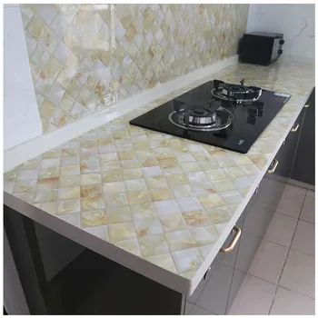 

Small Roll PVC Marble Self adhesive Wallpaper Mural Kitchen Bathroom Bar Wall Sticker Furniture Waterproof Stickers Home Decor