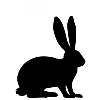 

Cute Rabbit Pattern Cartoon Sticker High Quality Car Window Decoration Personality Pvc Waterproof Decal Black/white, 15cm*13cm