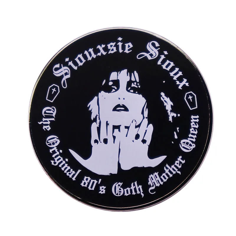 Значок на лацкан Siouxsie and The Banshees эмалированные булавки Goth Queen Rock Band ювелирные