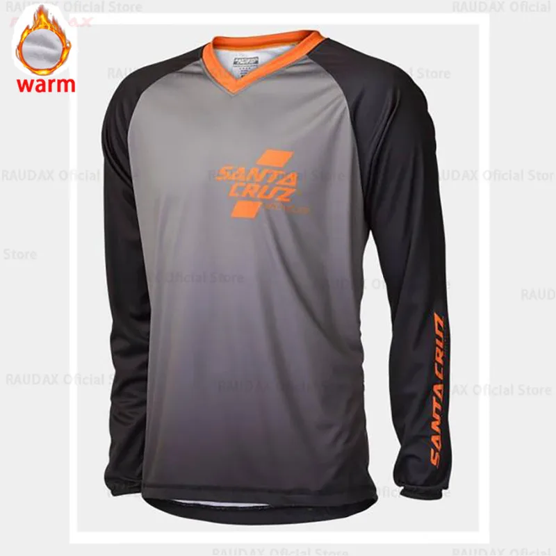 Men's Warm Fleece Long Sleeve Cycling Jerseys