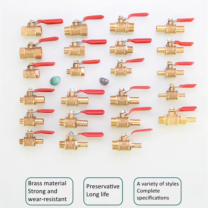 Brass Barbed ball valve 1/8 3/8&rsquo;&rsquo; 1/4&rsquo;&rsquo; Male FemleThread Connector Joint Copper Pipe Fitting Coupler Adapter 8/10/12mm Hose Barb hose pipe fitting,pipe fitting,ball valve,water pipe fitting