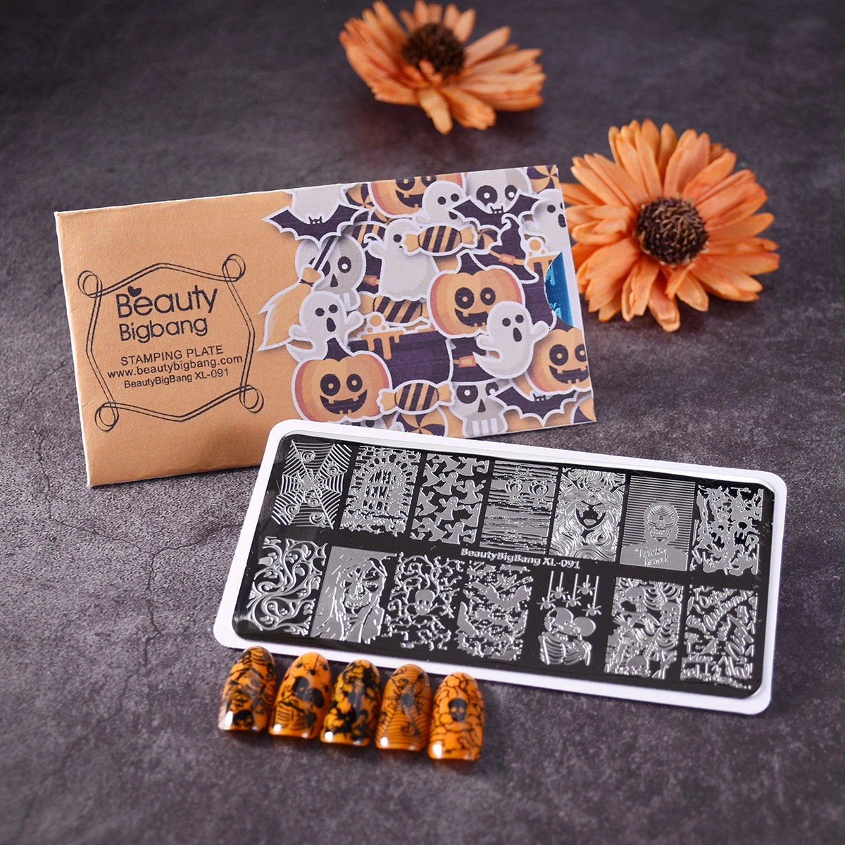 BeautyBigBang штамповочные пластины, форма для ногтей, цветок, трава, лист, тема 6*12 см, трафарет из нержавеющей стали, дизайн ногтей, штамп, шаблон, XL-092