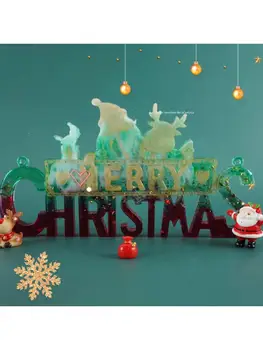 

6Pcs Christmas Theme Silicone Resin Casting Mold Kit Epoxy Resin Pendant Mold X5QD