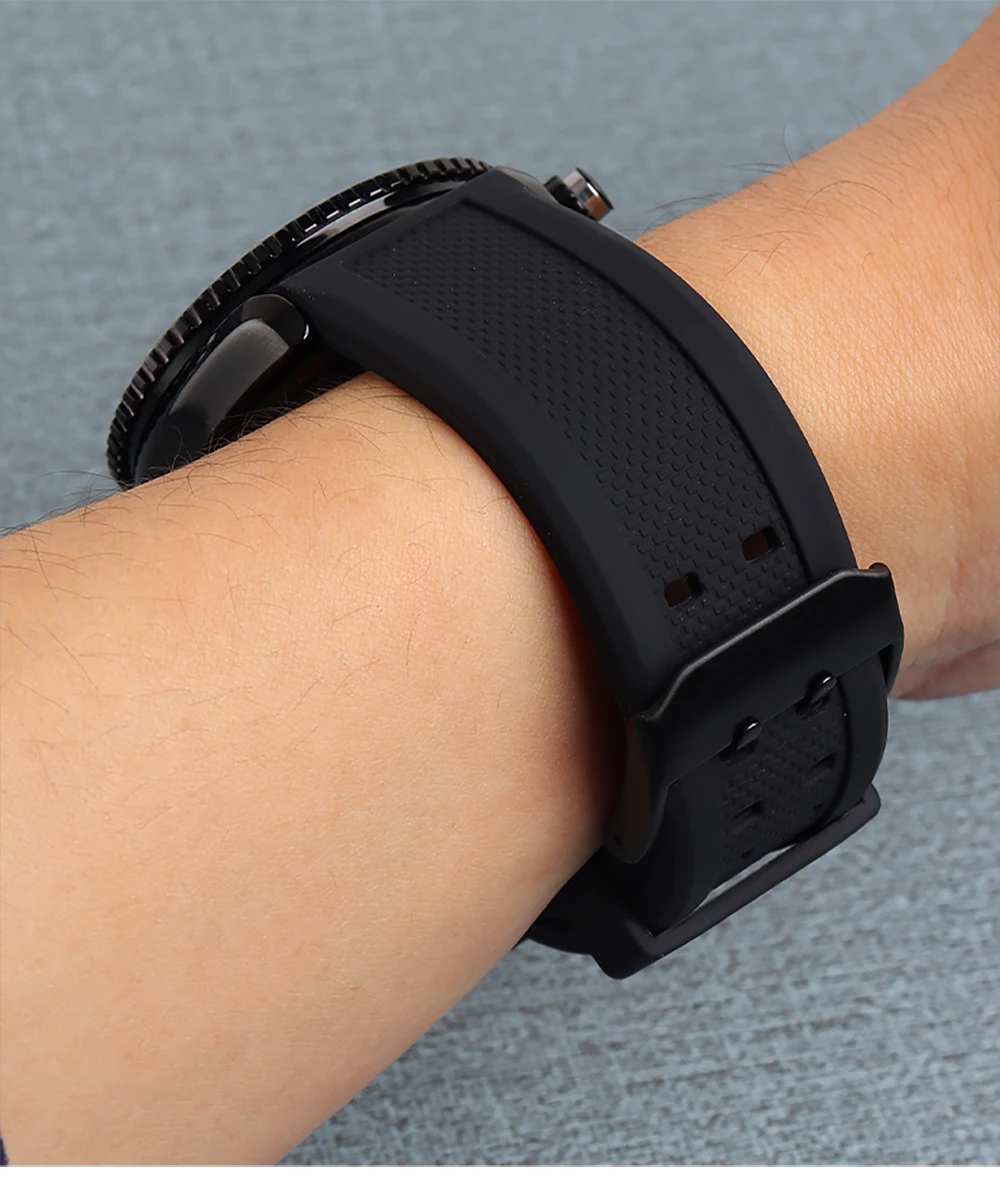 Rubber Watch Strap 22mm 23mm Watch Band Waterproof Sport for Luminox Watchbands Silica Gel Bracelet for Men Belt Black Fashion