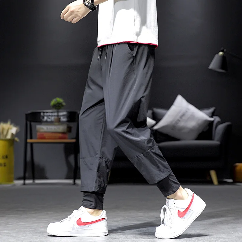 

2019 Autumn Large Size Japanese-style Interior jia er jian Elastic Waist Harem 9 Pants HK33 S-5x-p45