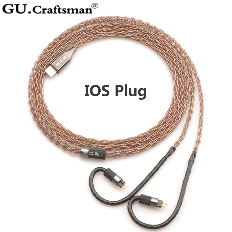 GUCraftsman 6n occ медь 0 78 мм 2Pin 64 аудио a12t/u12 TIA Fourte ориолус re2000 Legend X LCDi4 VE8 кабель для