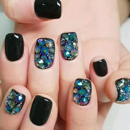 ZM 106 DIY дрель для ногтей/одежды/полный Глубокий фиолетовый стразы, 72/144 шт. в упаковке
