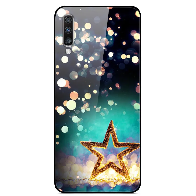 36 Для samsung A70S чехол с милым рисунком стекло Жесткий задней крышки чехлы для samsung Galaxy A70S чехол A707F мягкий бампер Galaxya70s A 70S - Цвет: 36