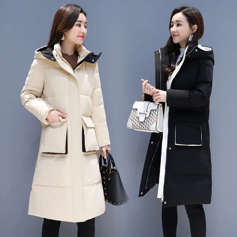 

2018 New Style Winter New Style down Jacket Cotton-padded Clothes Women's Korean-style Mid-length Dongdaemun Cotton-padded Cloth
